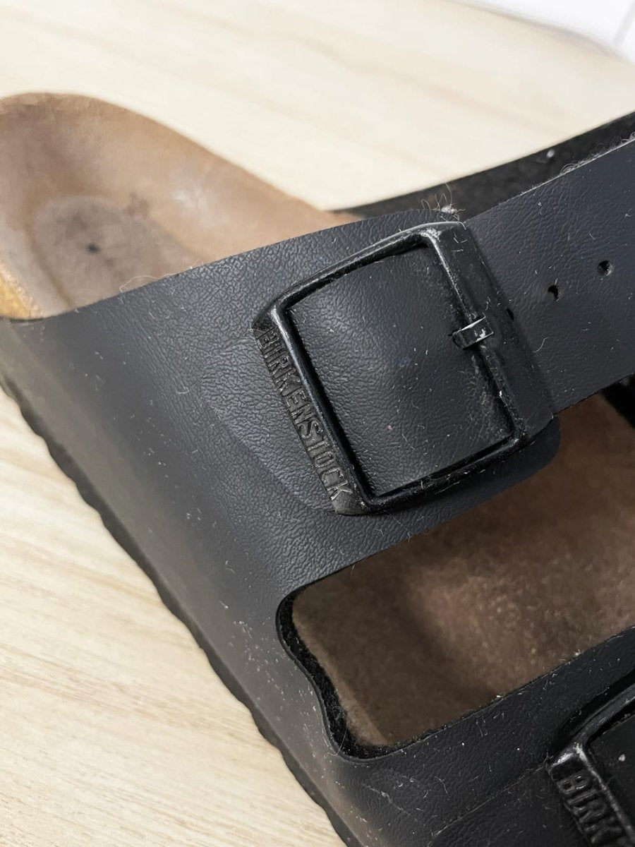 birkenstock arizona leather two strap sandals - good market thrift store