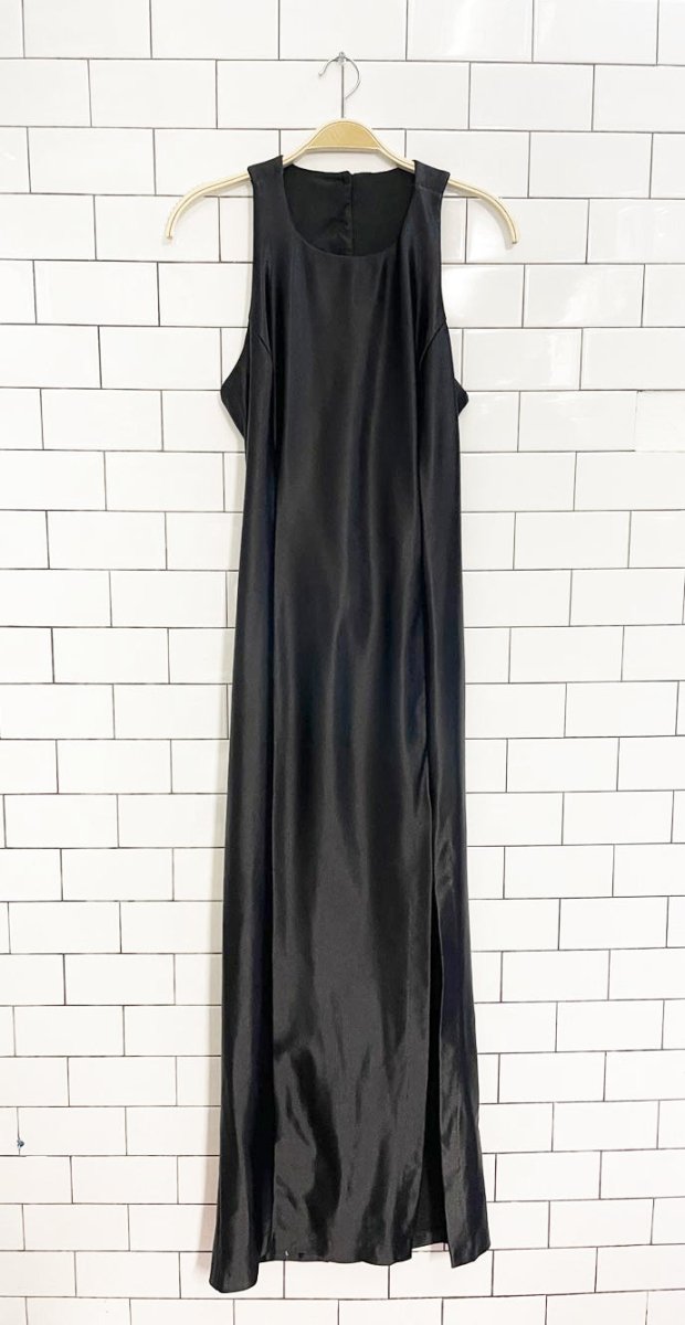 nwt vintage 90s dollar usa shiny bodycon high neck maxi dress | made in USA - good market thrift store