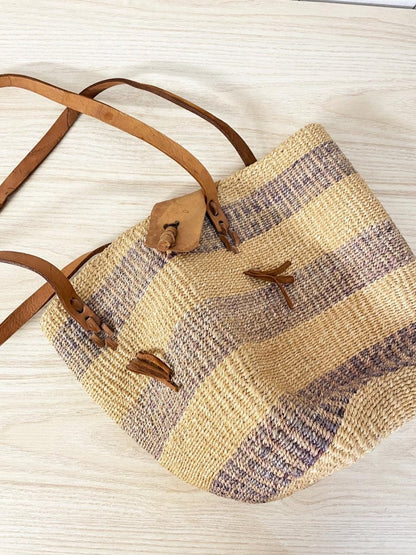 vintage woven sisal market bag - good market thrift store