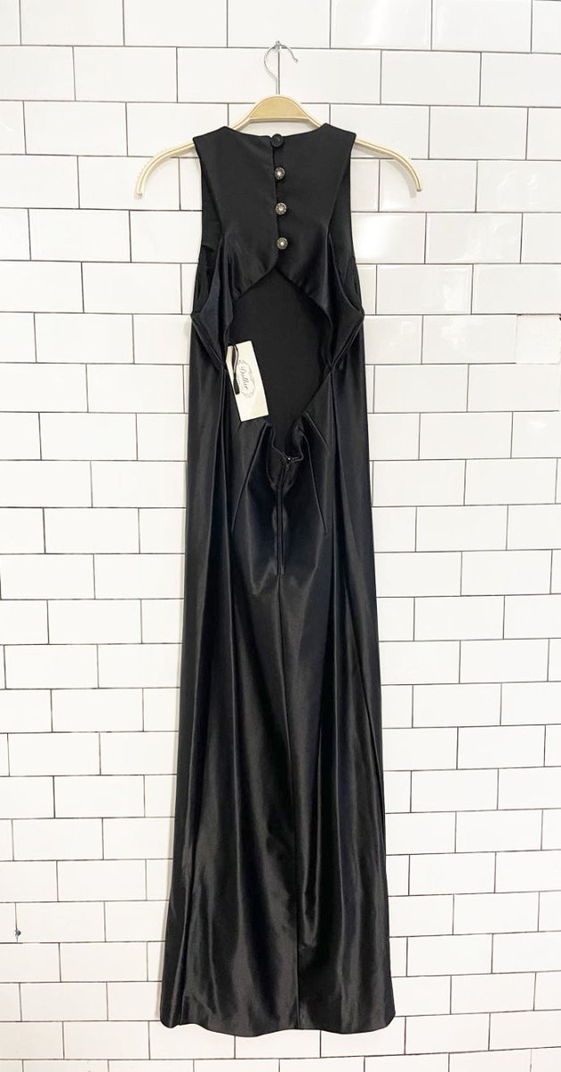 nwt vintage 90s dollar usa shiny bodycon high neck maxi dress | made in USA - good market thrift store