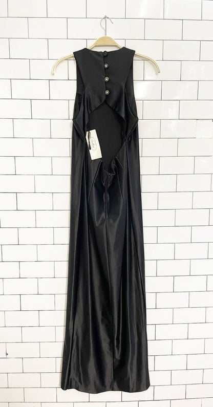 nwt vintage 90s dollar usa shiny bodycon high neck maxi dress | made in USA - good market thrift store