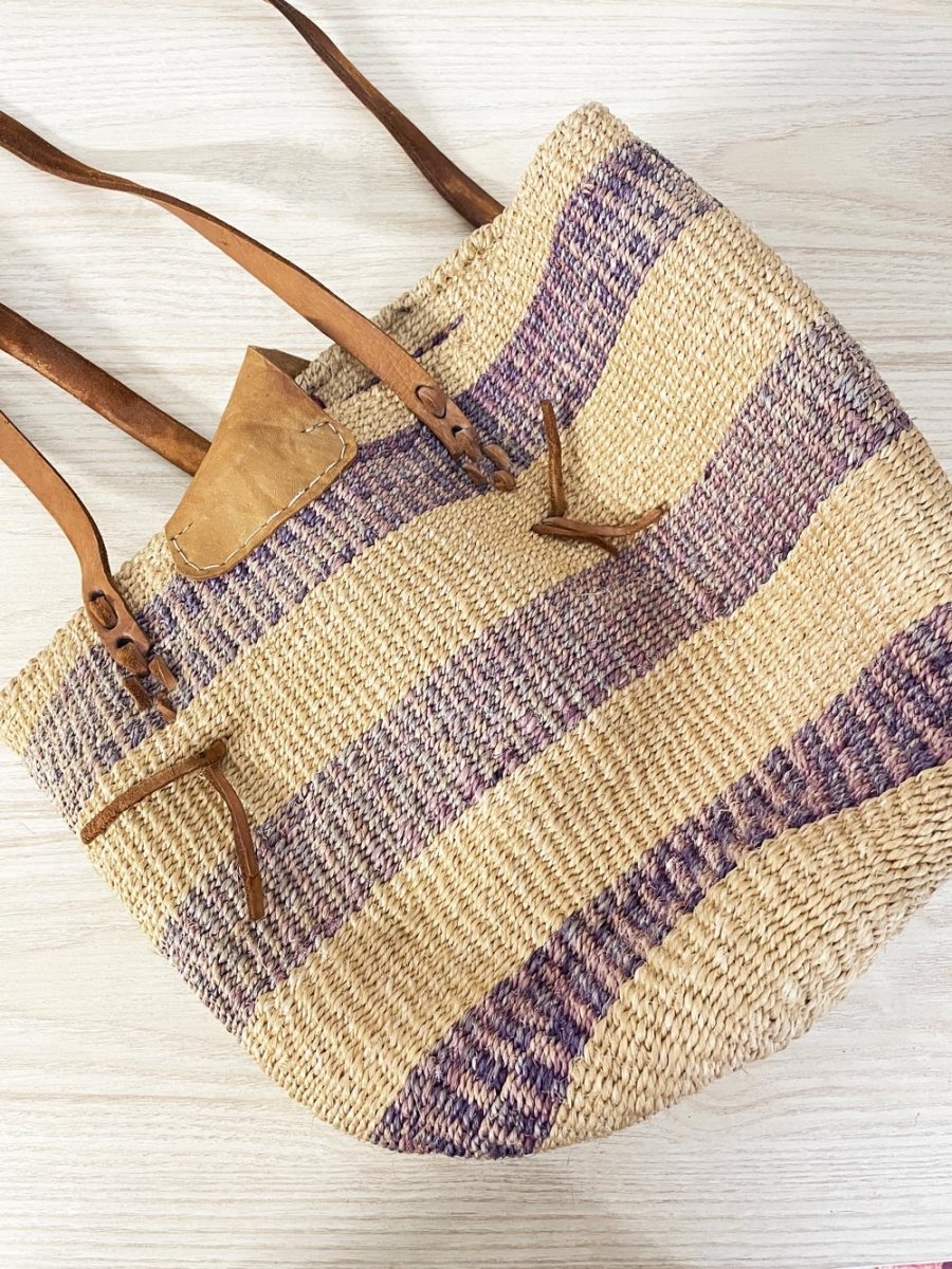vintage woven sisal market bag - good market thrift store
