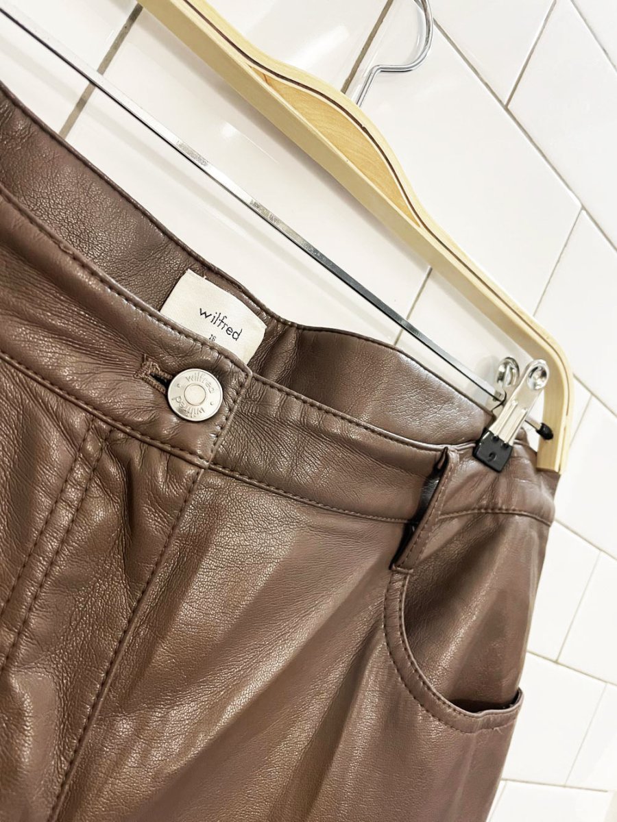 wilfred the melina faux leather high rise pant | aritzia - good market thrift store