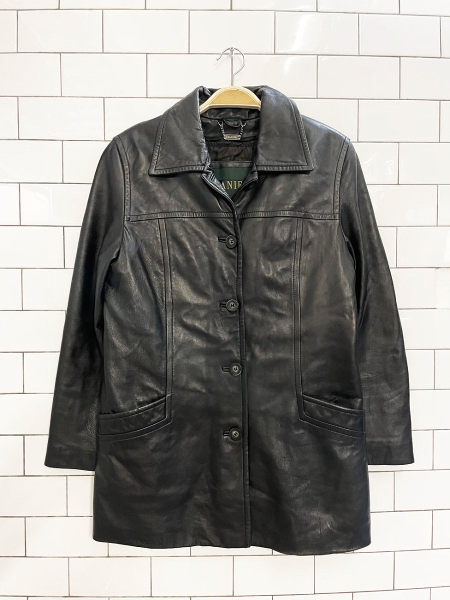 vintage 00s danier butter leather jacket | zip out liner - good market thrift store