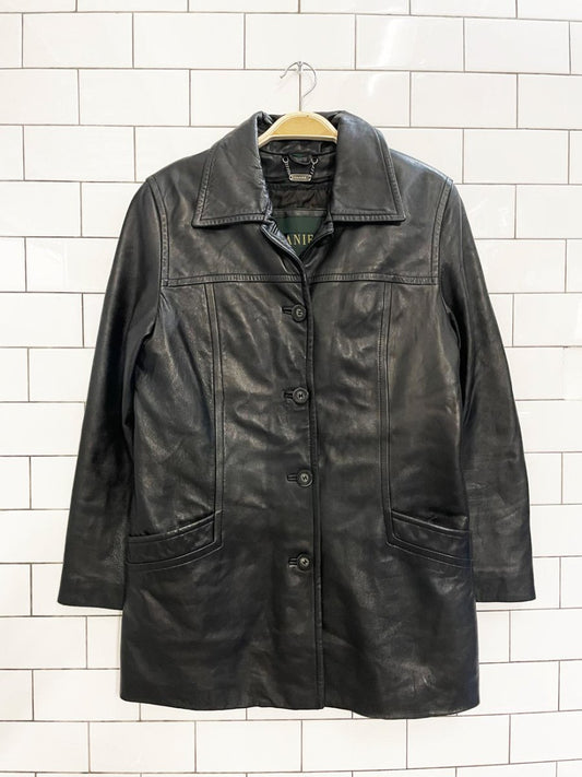 vintage 00s danier butter leather jacket | zip out liner - good market thrift store