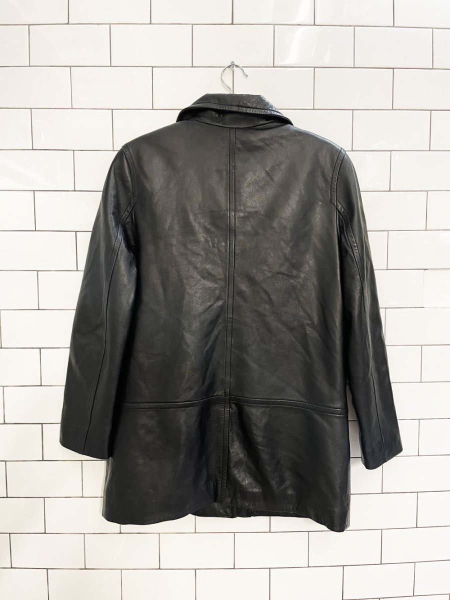 vintage 00s danier butter leather jacket | zip out liner - good market thrift store