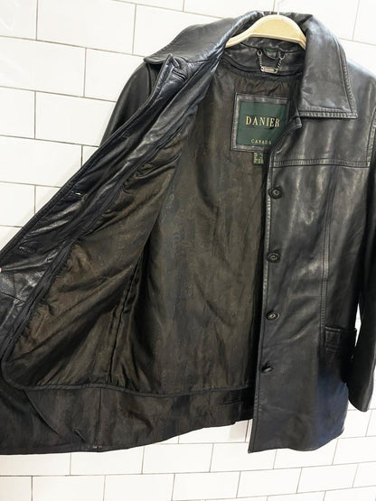 vintage 00s danier butter leather jacket | zip out liner - good market thrift store