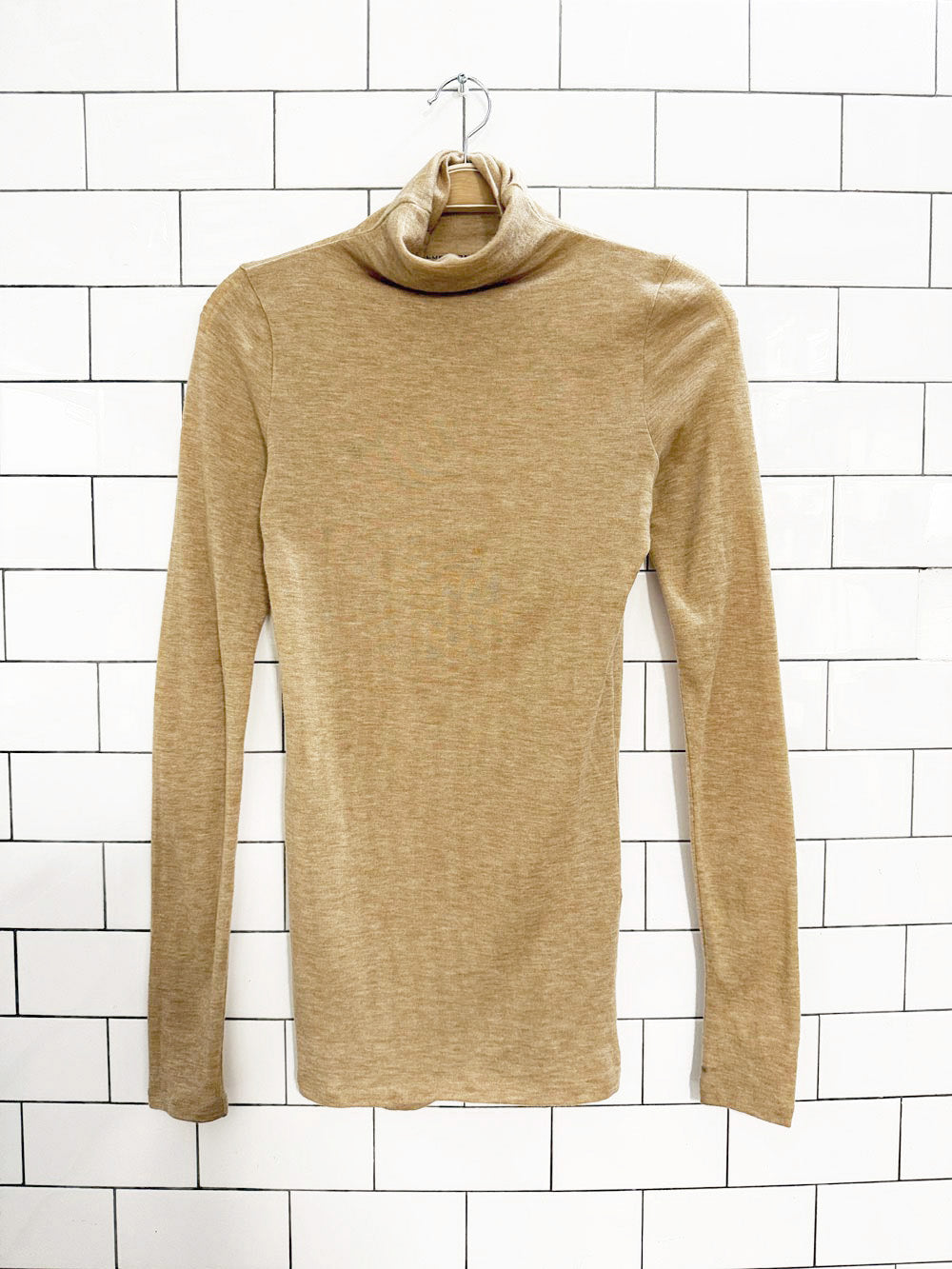 club monaco wool-cashmere turtleneck light knit top