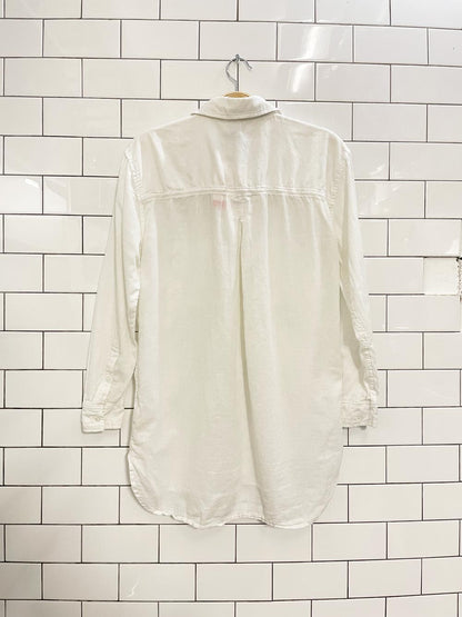 roots light cotton shirt - good market thrift store