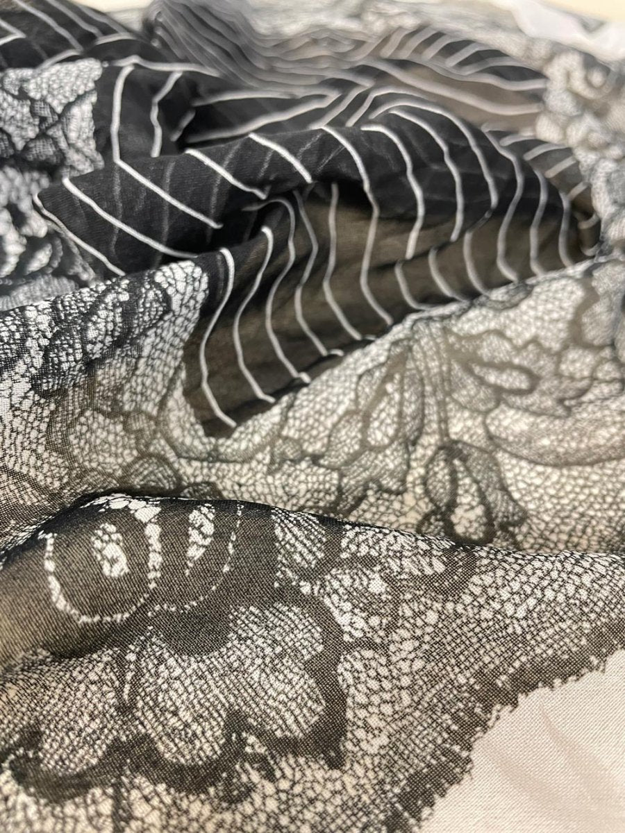 vintage firenze made in italy chiffon rose lace square scarf - good market thrift store