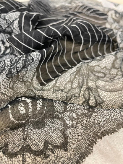 vintage firenze made in italy chiffon rose lace square scarf - good market thrift store