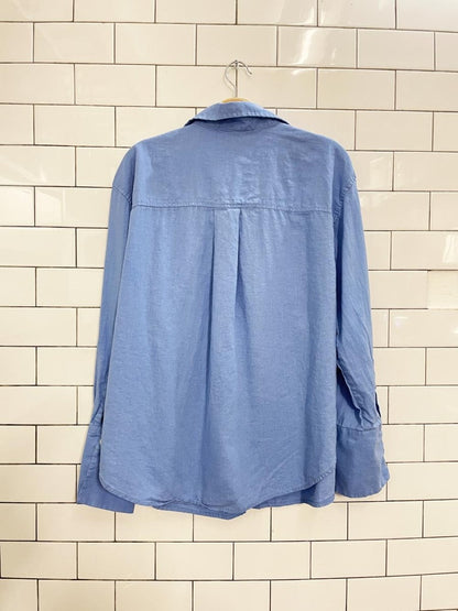 h&m oversized linen blend shirt - good market thrift store