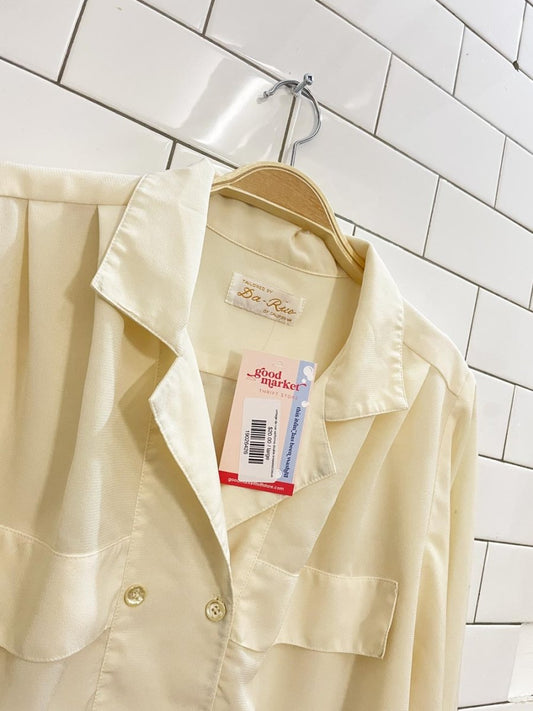 vintage da - rue california double breasted blouse - good market thrift store