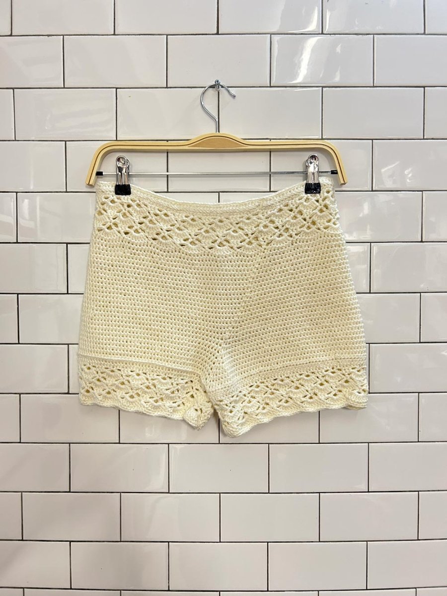 vintage crochet knit beach short - good market thrift store