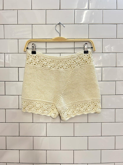 vintage crochet knit beach short - good market thrift store