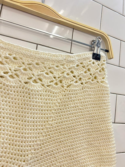 vintage crochet knit beach short - good market thrift store