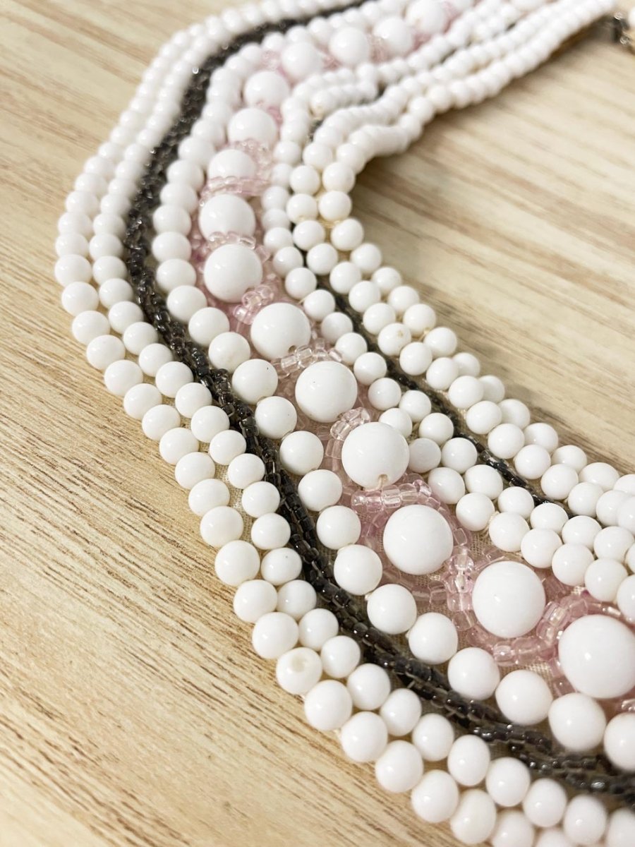 vintage beaded collar necklace - good market thrift store
