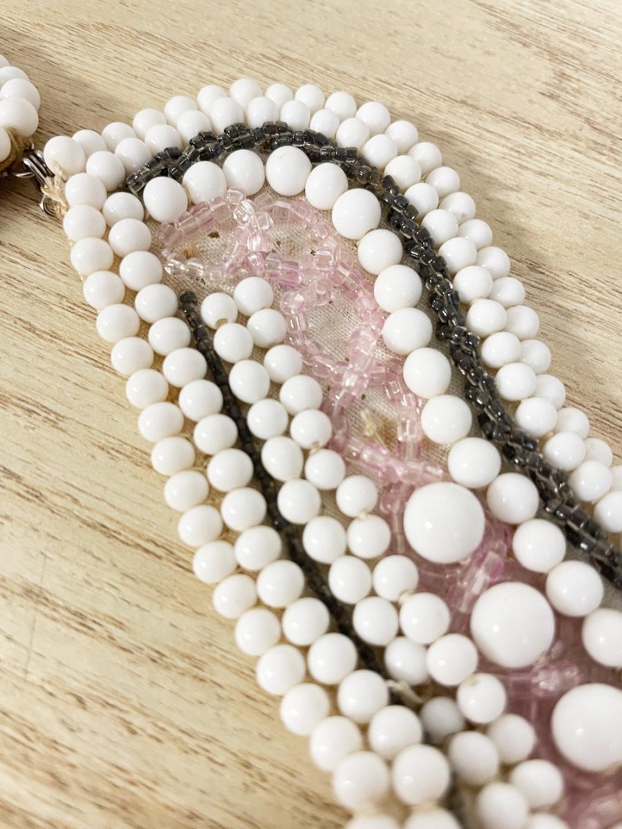 vintage beaded collar necklace - good market thrift store
