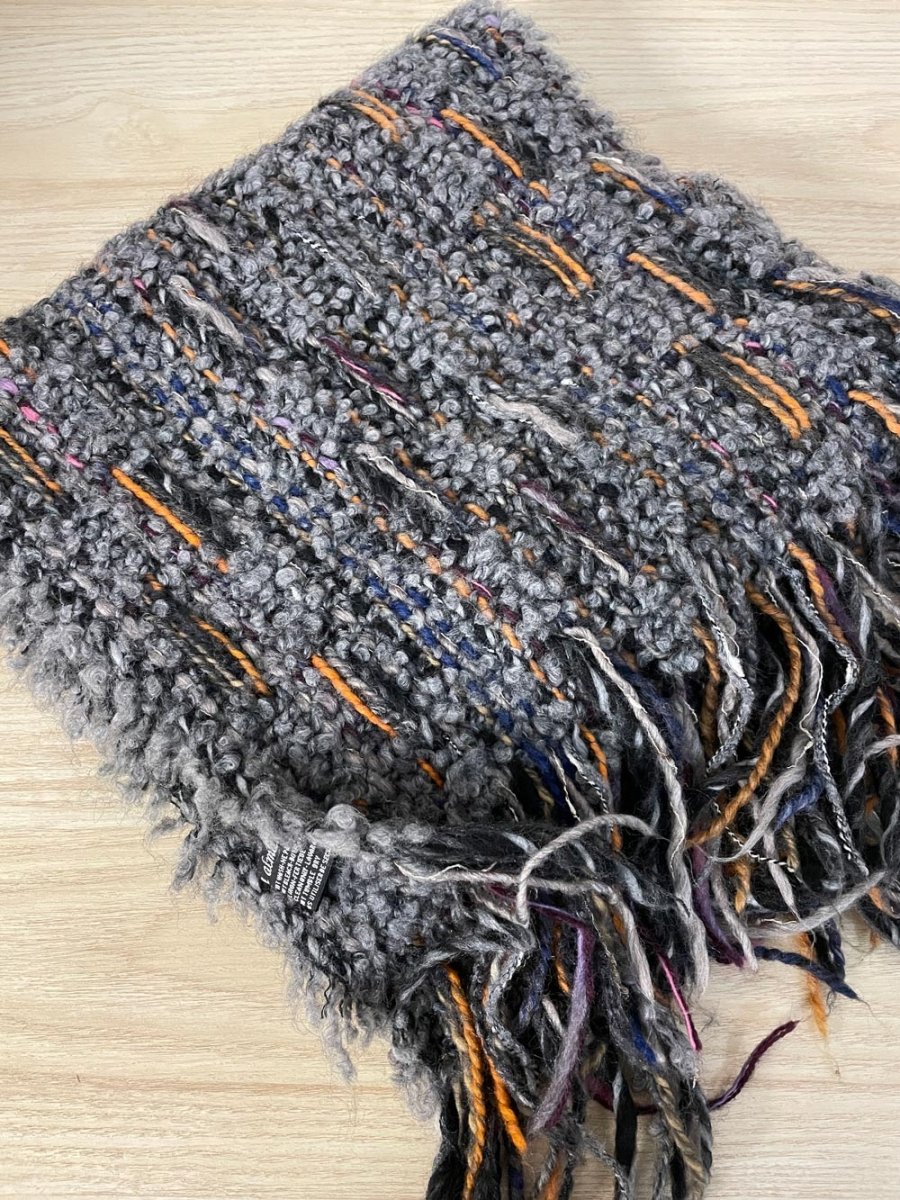 vintage made in italy wool - mohair knit scarf - good market thrift store