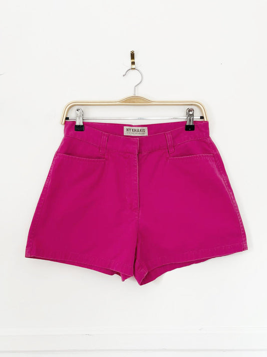 vintage 90s NY khakis hot pink denim shorts