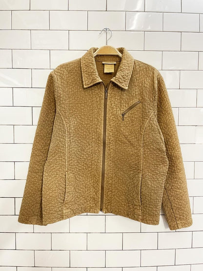 vintage 00s seasons quilted boxy zip cotton jacket - good market thrift store