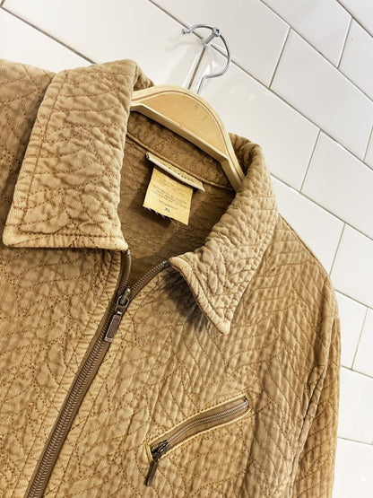 vintage 00s seasons quilted boxy zip cotton jacket - good market thrift store