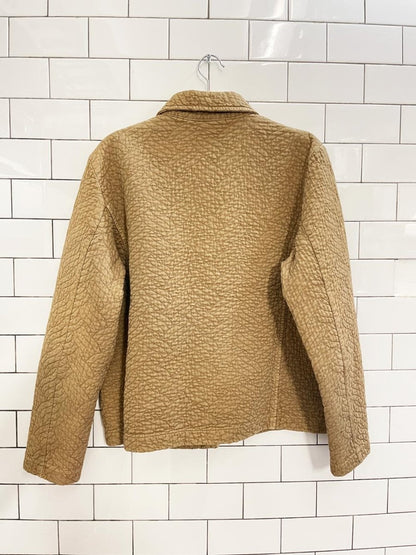 vintage 00s seasons quilted boxy zip cotton jacket - good market thrift store