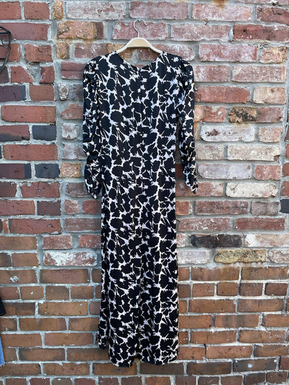 nwt gap satin ruched midi dress