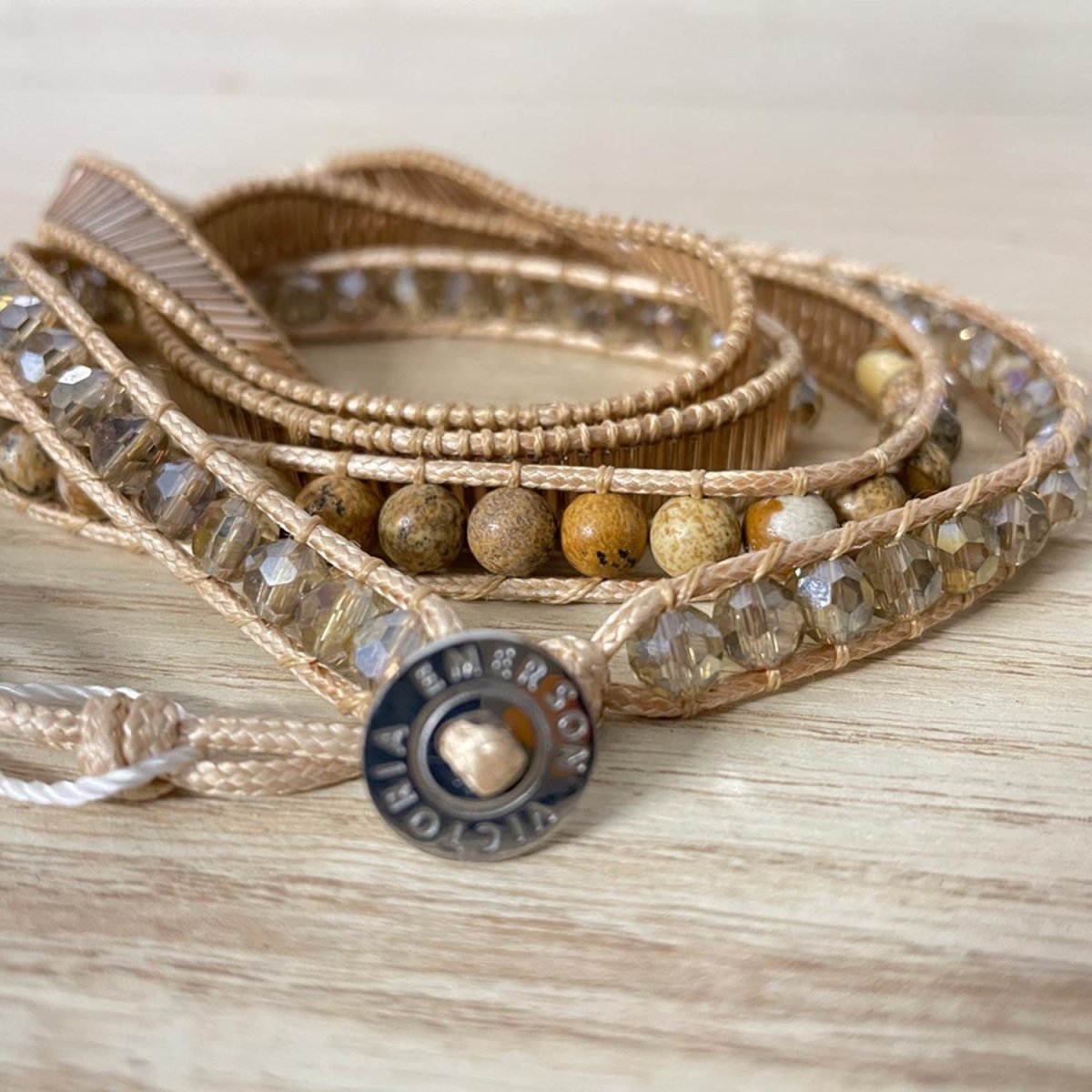 victoria emerson beaded wrap bracelet - good market thrift store