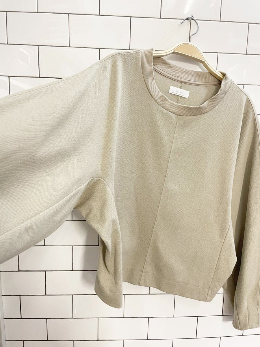 oak + fort batwing balloon sleeve sweatshirt - good market thrift store