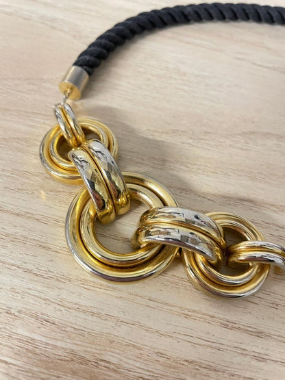 vintage gold links rope necklace - good market thrift store