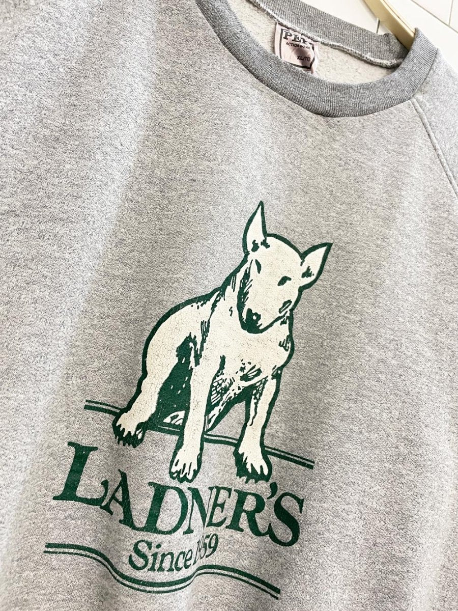 vintage 80s ladners dog graphic crew - good market thrift store