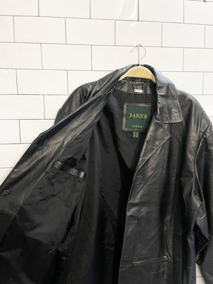 vintage 90s danier butter leather button down jacket - good market thrift store