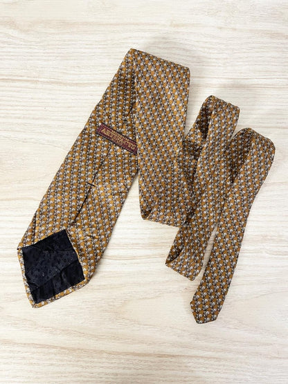 vintage 70s museum artifacts squirrel silk tie - good market thrift store