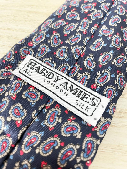 vintage 70s hardy amies paisley silk tie - good market thrift store