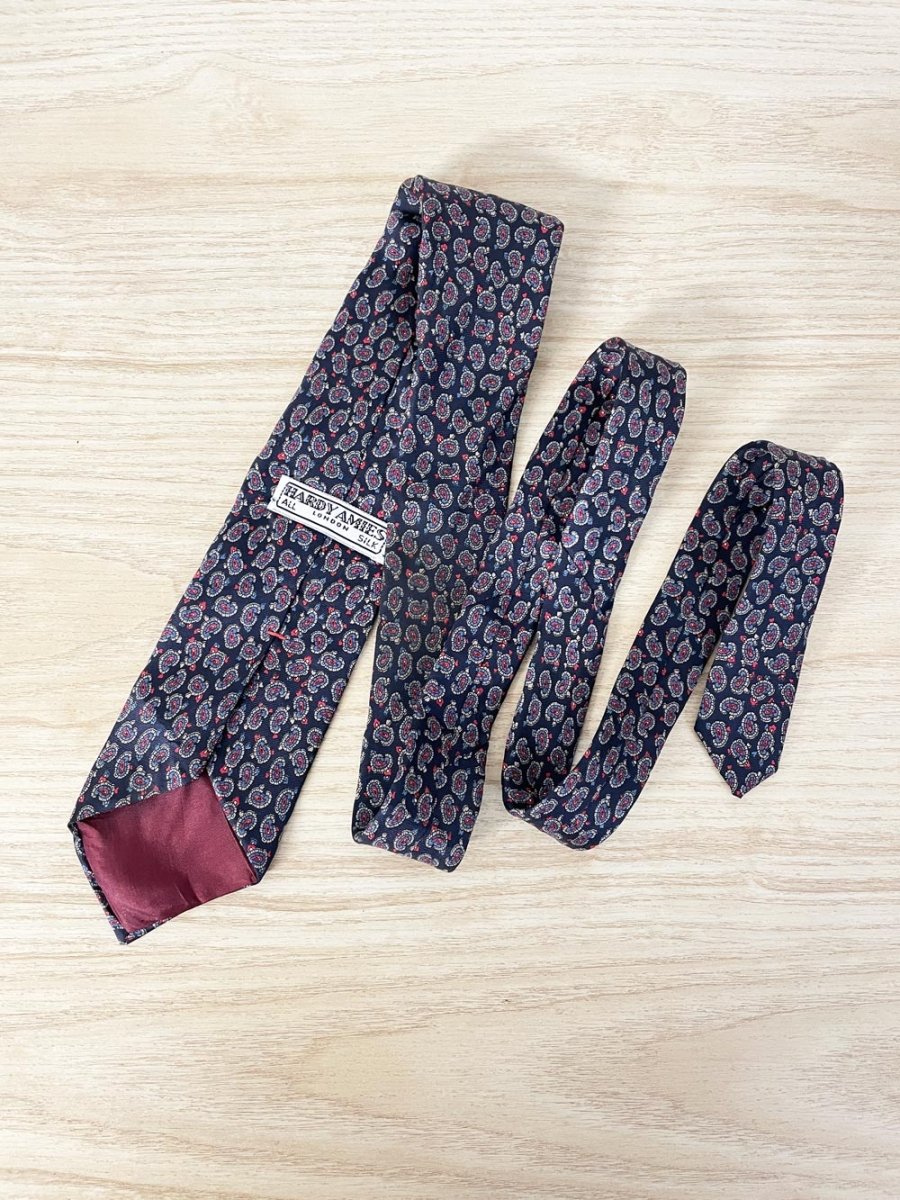 vintage 70s hardy amies paisley silk tie - good market thrift store
