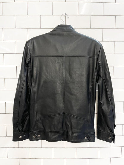 vintage 90s ceyil butter leather biker jacket - good market thrift store
