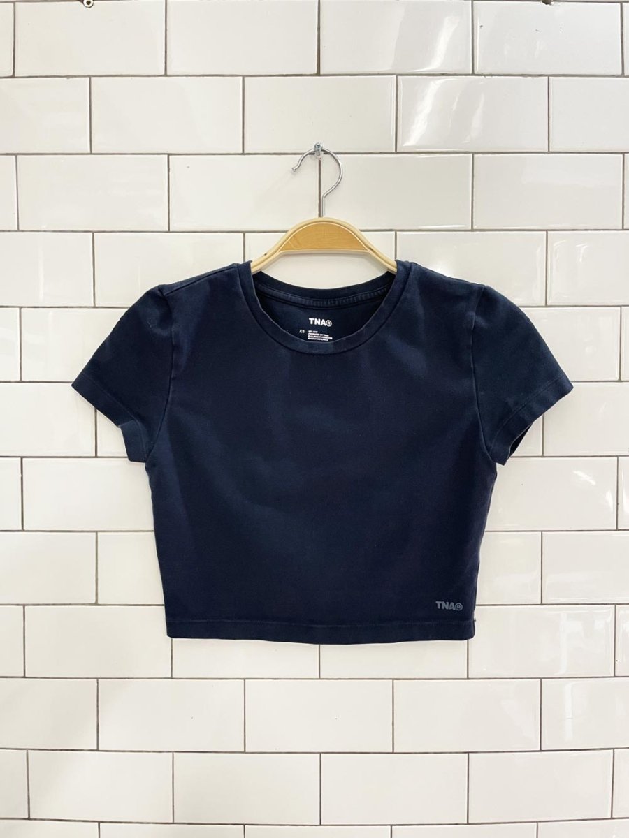 tna oritz navy crop tee - good market thrift store