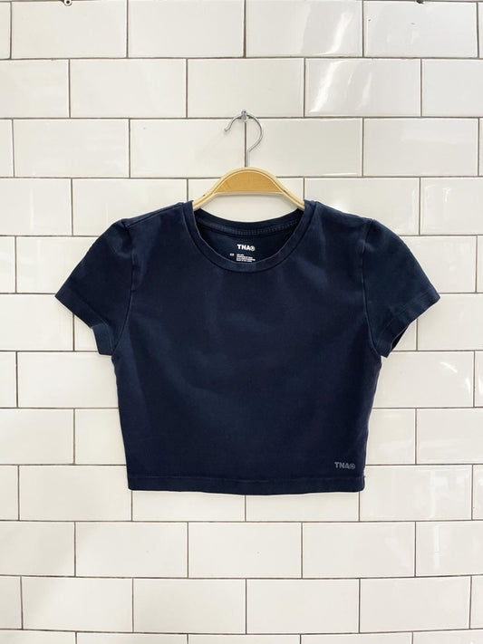 tna oritz navy crop tee - good market thrift store