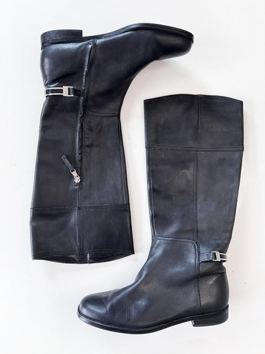 lauren ralph lauren leather harness tall riding boots
