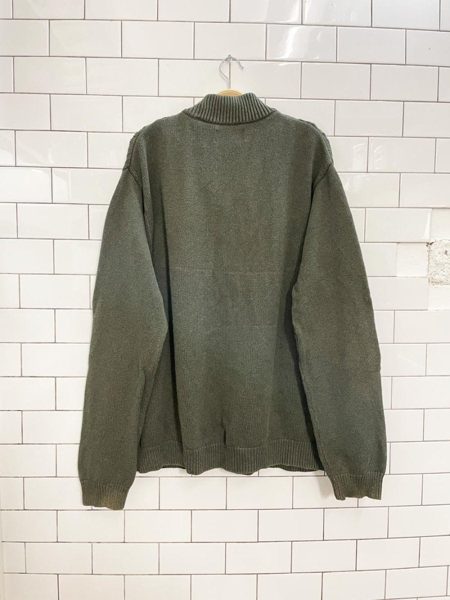 chaps RL cable knit 1/4 zip sweater - good market thrift store