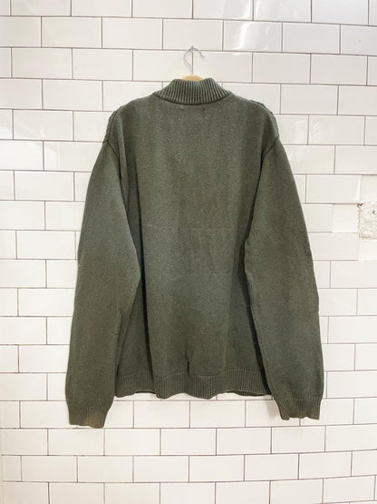 chaps RL cable knit 1/4 zip sweater - good market thrift store