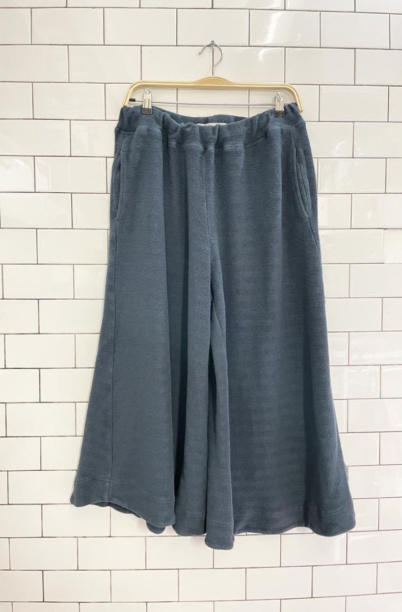 x2 free people beach oversized woven top + wide leg pant set - good market thrift store