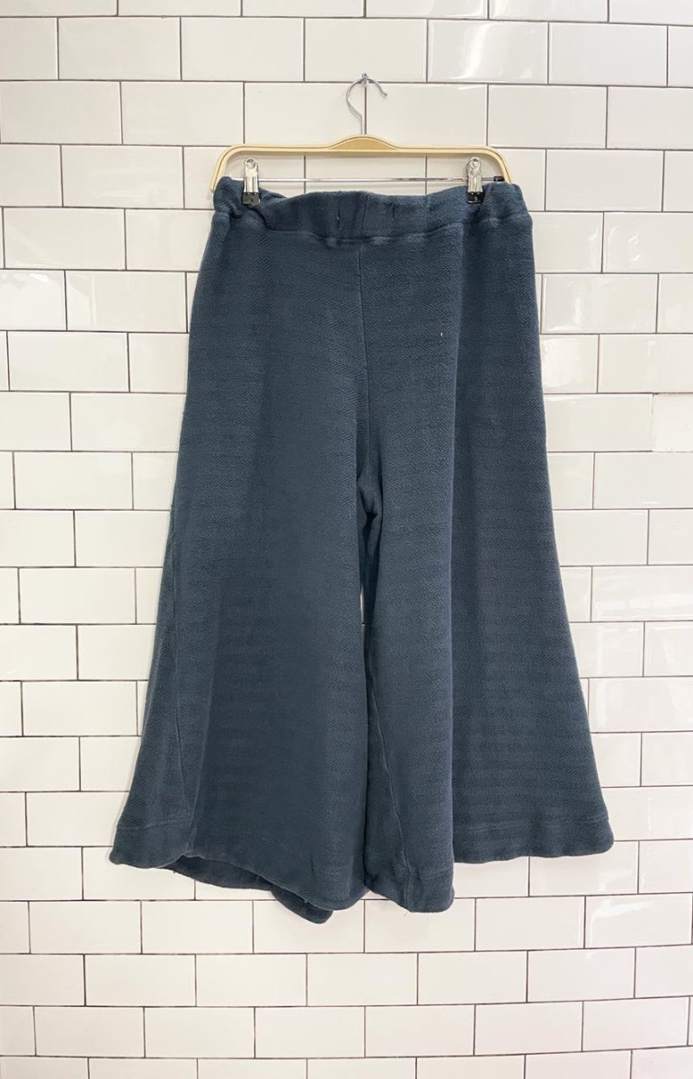 x2 free people beach oversized woven top + wide leg pant set - good market thrift store