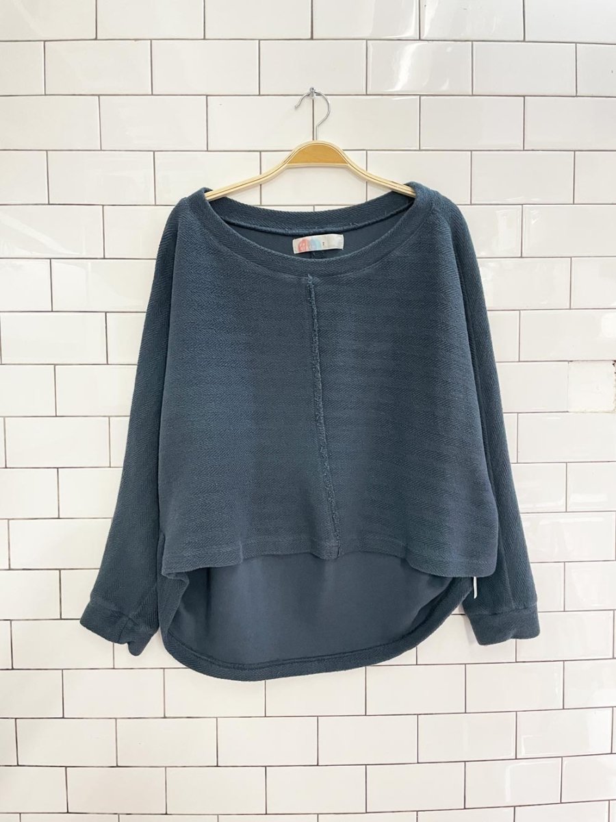 x2 free people beach oversized woven top + wide leg pant set - good market thrift store