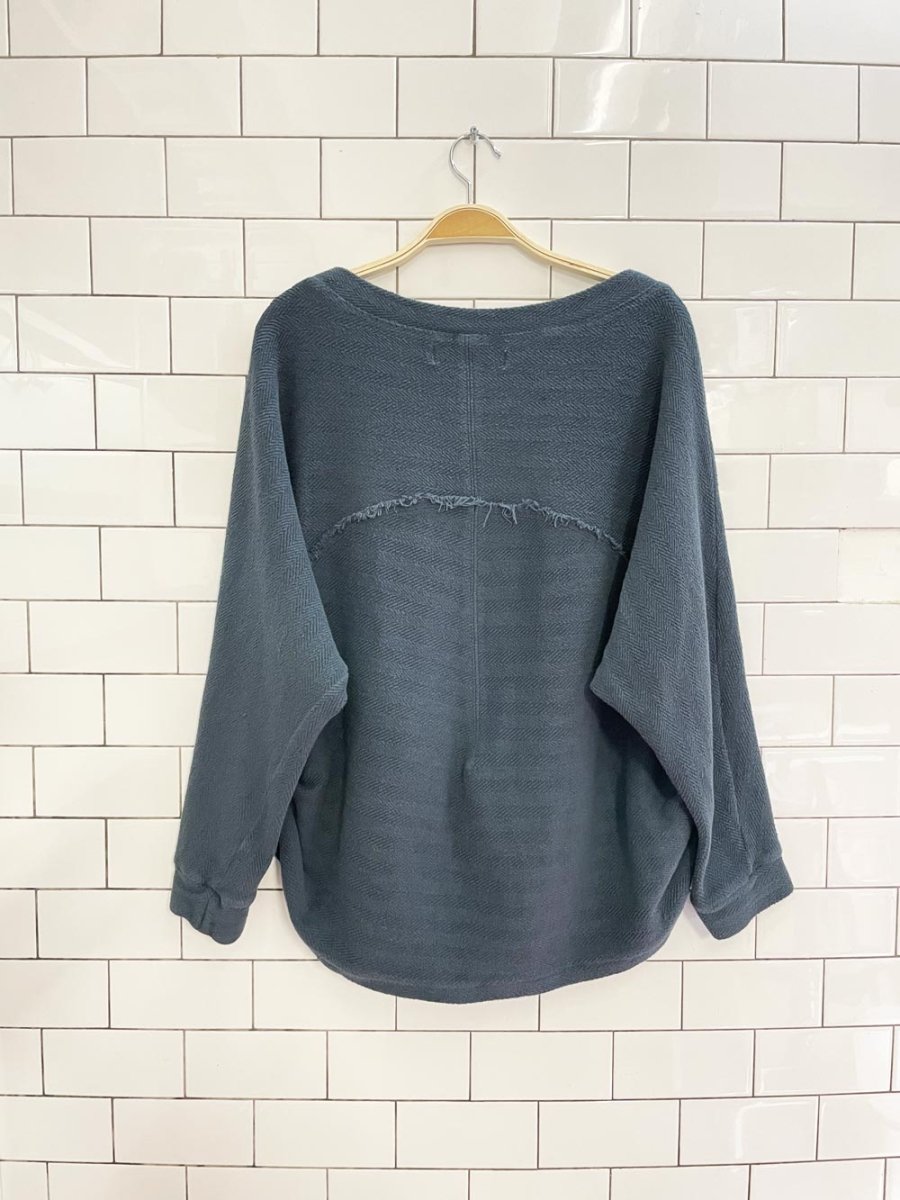 x2 free people beach oversized woven top + wide leg pant set - good market thrift store