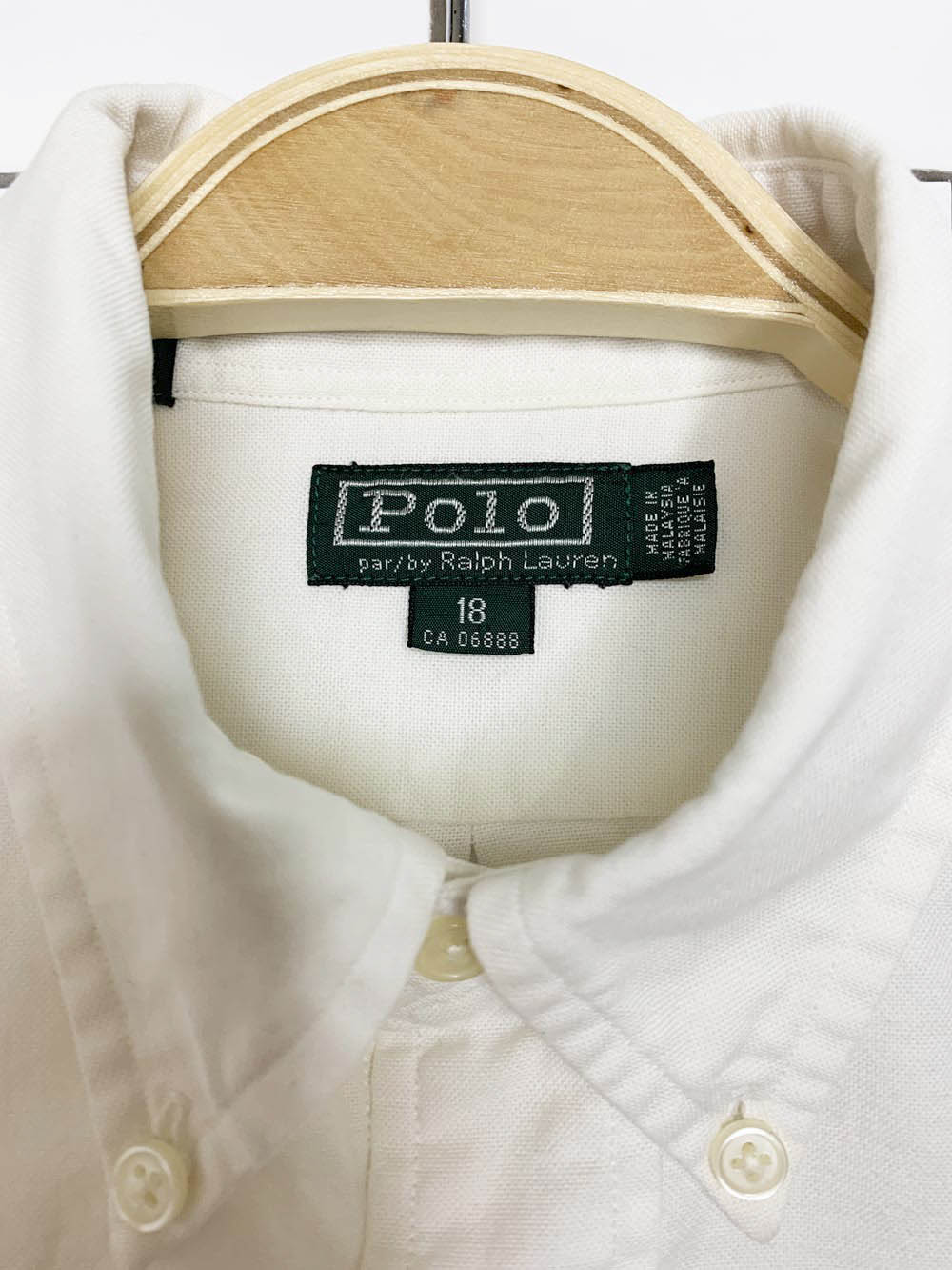 vintage 00s polo ralph lauren cropped full button shirt | rework