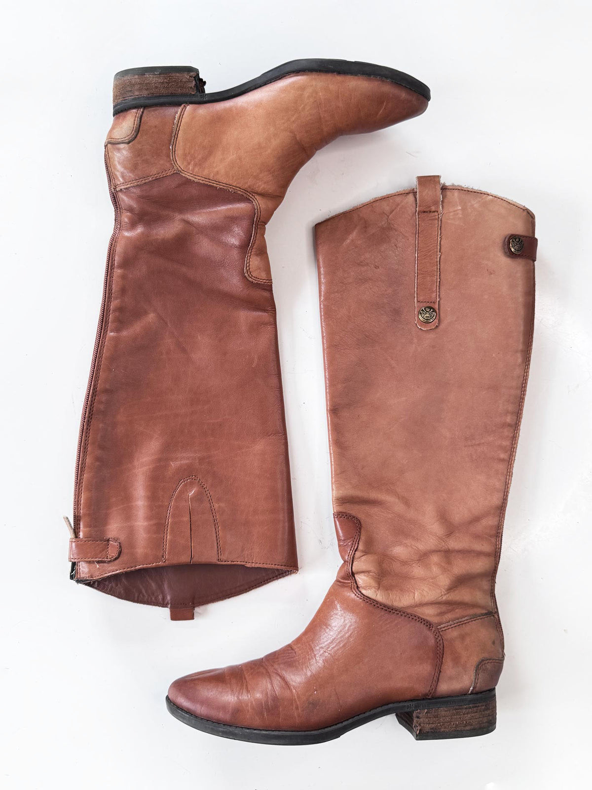 vintage 00s sam edelman leather tall riding boots