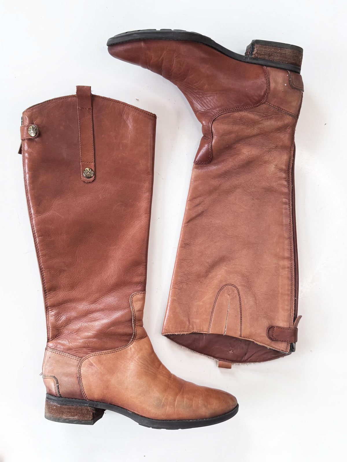 vintage 00s sam edelman leather tall riding boots