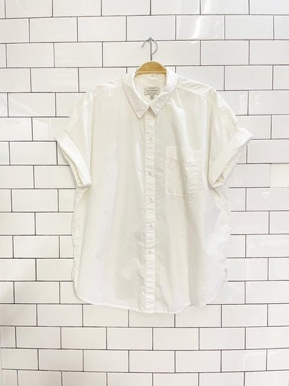 lucky rolled sleeve poplin shirt - good market thrift store